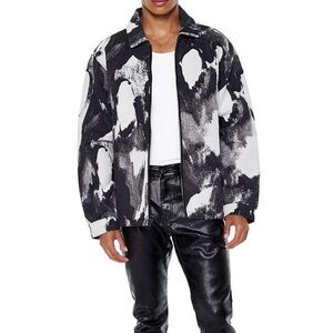 Forever 21 Black and White Men's Shirt Jacket